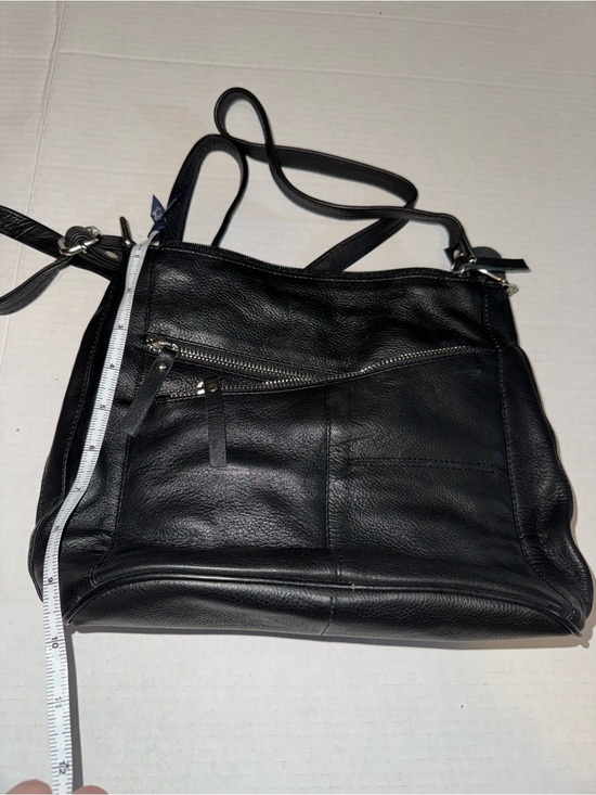 Great American Leatherworks Handbags - Black Leather Crossbody Bag - Classic Everyday Shoulder Bag